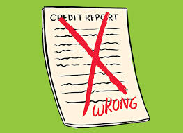 Cartoon Credit Report with red x through it