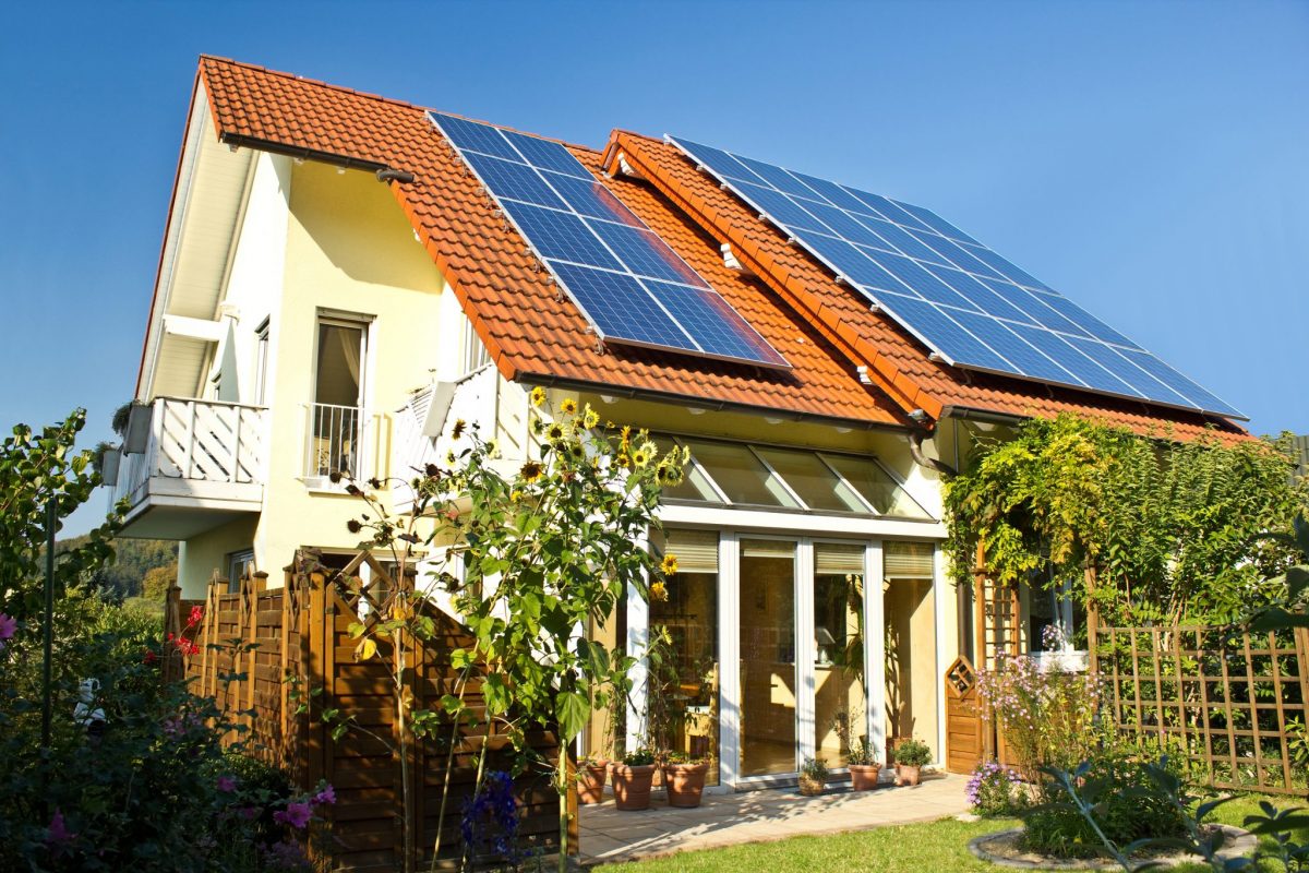 solar panels on house